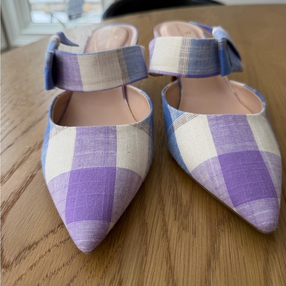 Bandolino Lilac Plaid Women's Mules - Picture 2 of 6